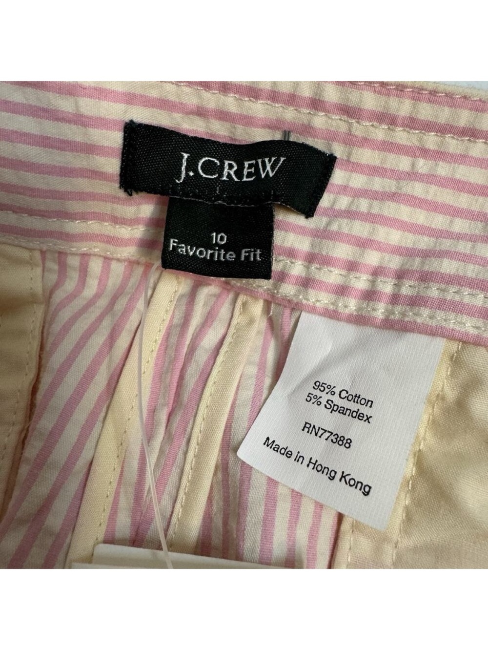 NWT J.Crew pink & white seersucker pant. - Picture 2 of 3